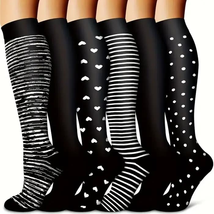 Chaussettes de Compression pour Homme et Femme, Accessoire de dehors pour Infirmière, pour Course à 