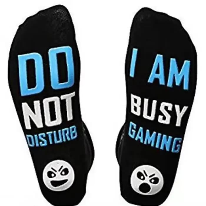Chaussettes avec lettres amusantes et heureuses, «ne pas débogage, je suis mal de jeu», pour la mais
