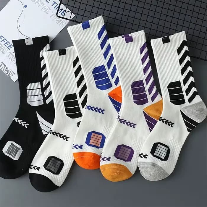 5 paires de chaussettes pour hommes, chaussettes de sport mi-tube épaisses noires et blanches, chaus