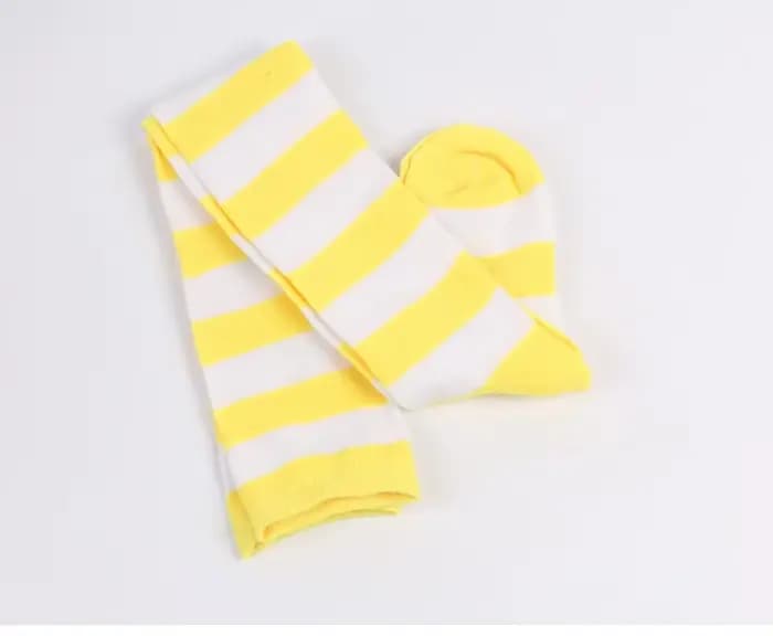 Bas hauts de cuisse pour femmes et filles, chaussettes longues au-dessus du genou, noires, blanches,