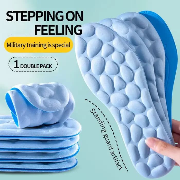 Semelles intérieures de Sport 4D pour chaussures femmes hommes déodorant coussin respirant semelles 