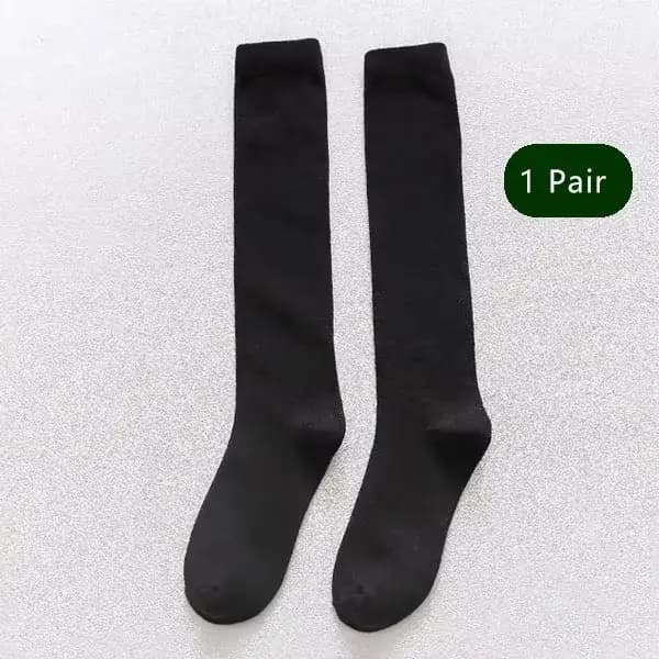 Chaussettes longues formelles pour hommes – Chaussettes habillées hautes en coton, couleur unie, éla
