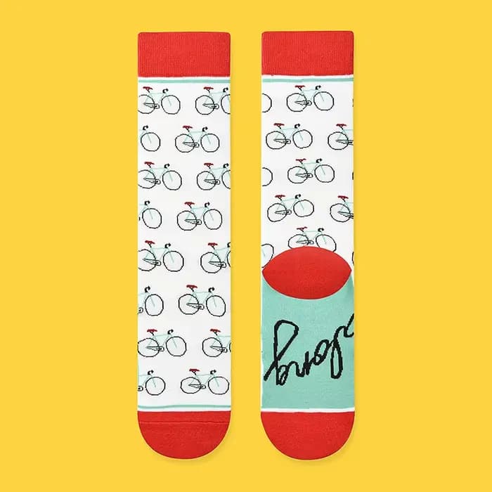Chaussettes en coton de style britannique pour hommes, chaussettes de couple, tube haut, marque de m