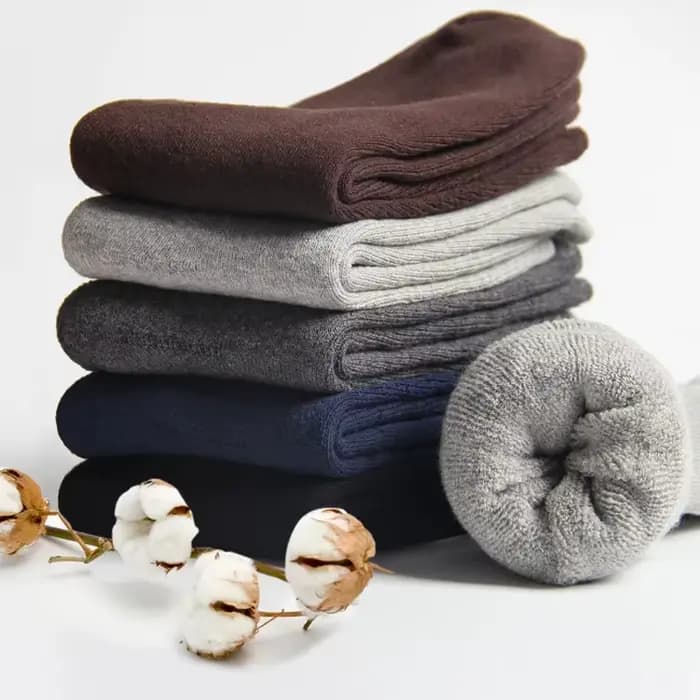 5 paires de chaussettes chaudes d'hiver pour hommes et femmes, chaussettes épaisses, solides, Super 