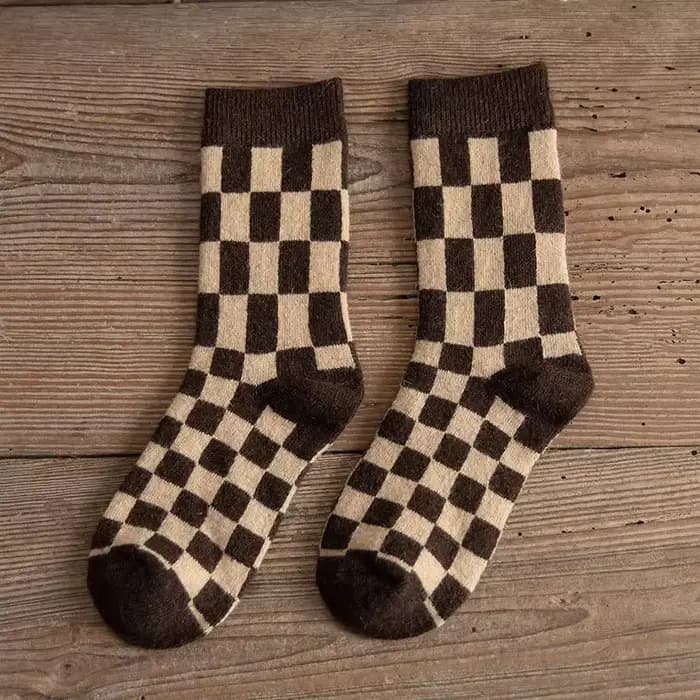 Chaussettes chaudes en laine épaisse, chaussettes tubulaires décontractées, automne et hiver, chaude