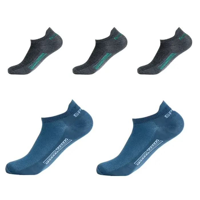 5 paires/lot haute qualité hommes cheville chaussettes respirant coton sport maille décontracté athl