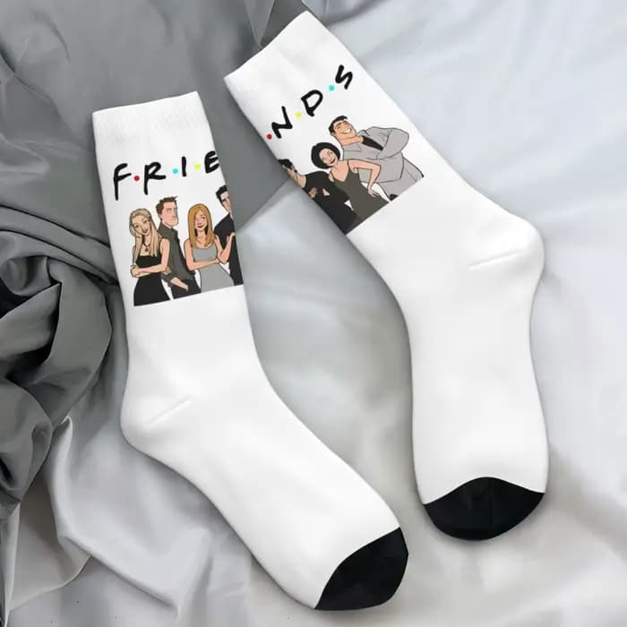 FRIENDS-Chaussettes Coréennes TV Uco, Chaussettes de Couple Antidérapantes, Respirantes, Graphiques,