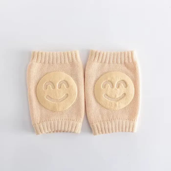 Chaussettes de genou pour bébé, multicolores, avec smiley, respirantes, antidérapantes, rembourrées,