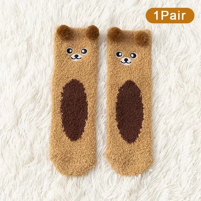 Chaussettes en molleton de corail pour femmes, chaussettes d'hiver sans perte, chaussettes de sol en