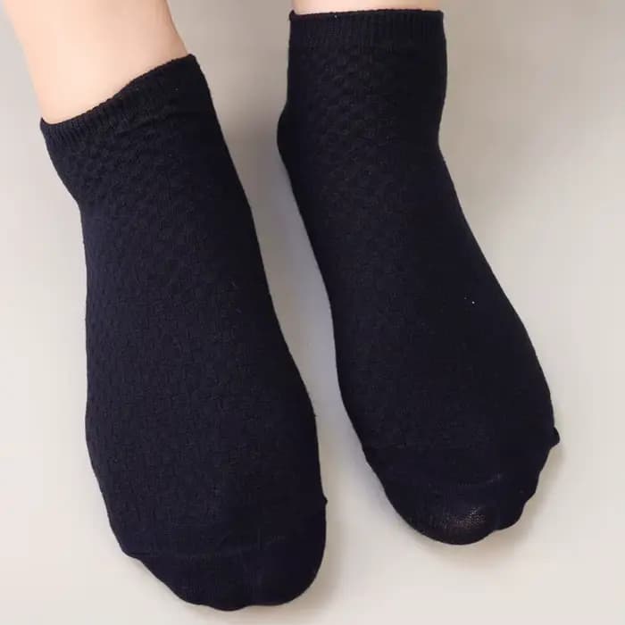 Chaussette respirante en Fiber de bambou, chaussettes antibactériennes antidérapantes à haute élasti