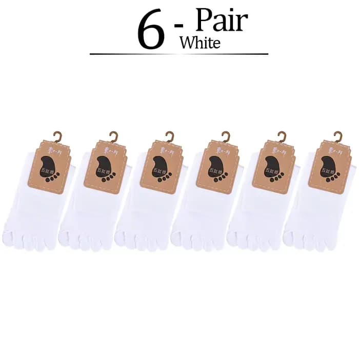 6 paires de chaussettes à cinq doigts unisexes pour hommes/femmes, chaussettes de sport respirantes 