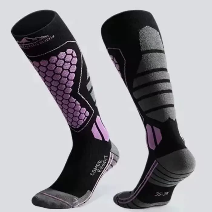 Nouvelles chaussettes de ski épaisses, respirantes, antidérapantes, hautes jusqu'au genou, absorbant