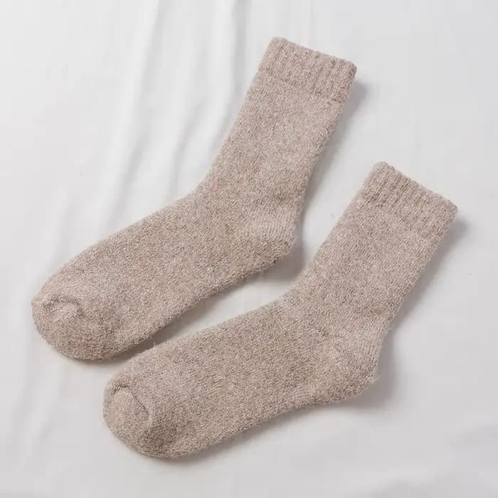 Chaussettes hommes Super plus épais solide chaussette laine mérinos lapin chaussettes contre la neig