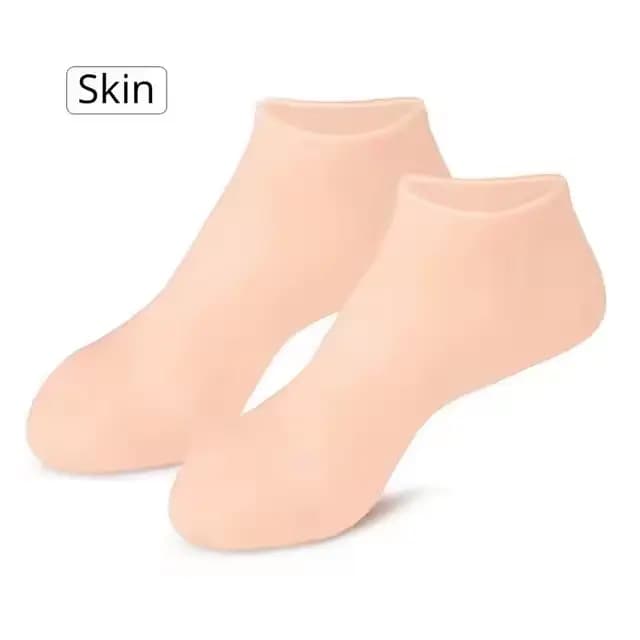 Chaussettes en Silicone pour Spa, gants en Gel hydratant, exfoliant, prévient la sécheresse, fissure