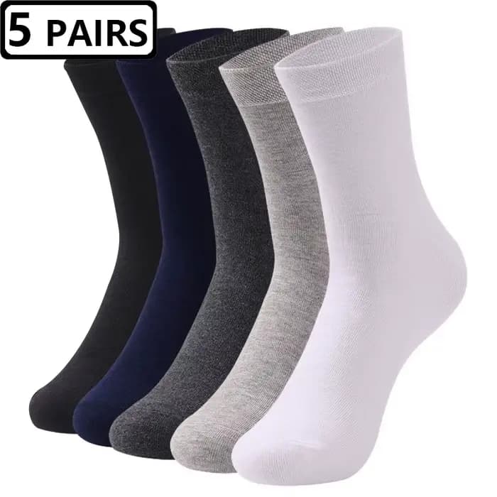 5 paires de chaussettes longues pour hommes, grande taille 43-48, colorées, décontractées, grandes e