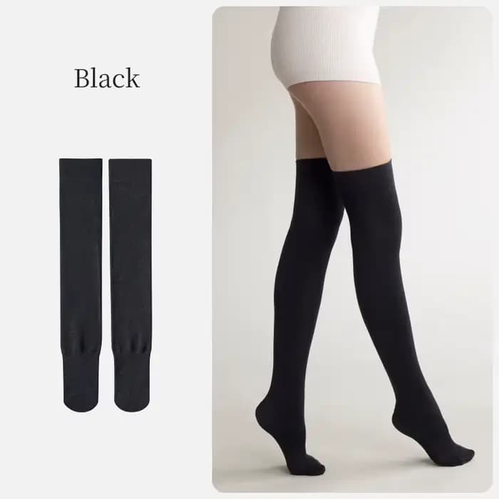 SUJIIN laine mélange cuissardes chaussettes femmes 2025 bas d'hiver décontracté tricoté chaud Haraju