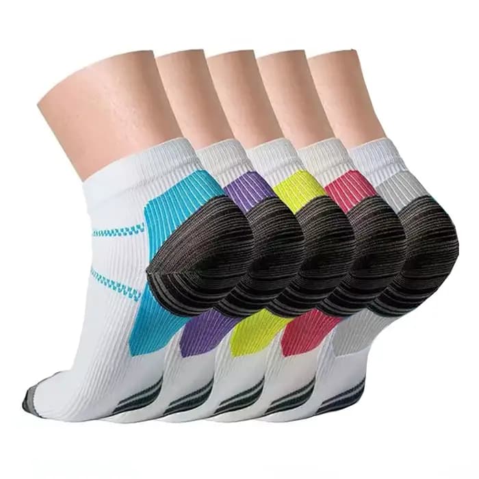 7Paires / 5Paires Chaussettes de compression Fasciite plantaire Relief Coussinets de pied pour femme
