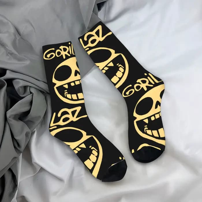 Gorillaz chaussettes automne groupe de Rock bas drôle Couple haute qualité chaussettes motif Skatebo