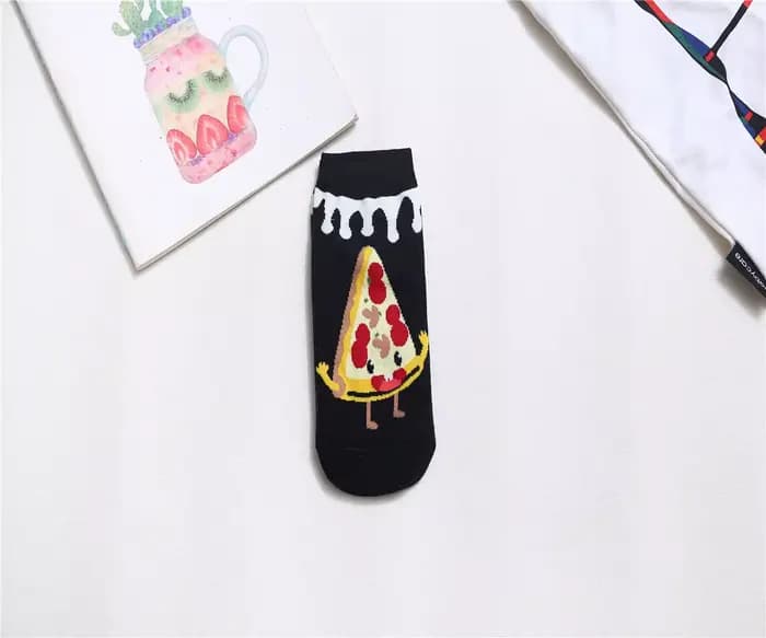 Chaussettes courtes amusantes pour femmes, chaussettes mignonnes, hamburgers, frites, matut, coke, d