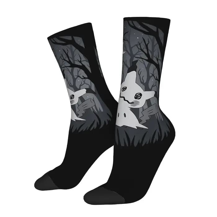 Chaussettes de sport Pokemon Mimikyu Ghost Fairy Type Dark Spooky Forest Vintage Street Style Novelt