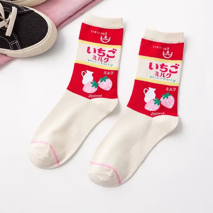 Chaussettes Kawaii en coton pour femmes, style japonais et coréen, streetwear, hip hop, dessin animé