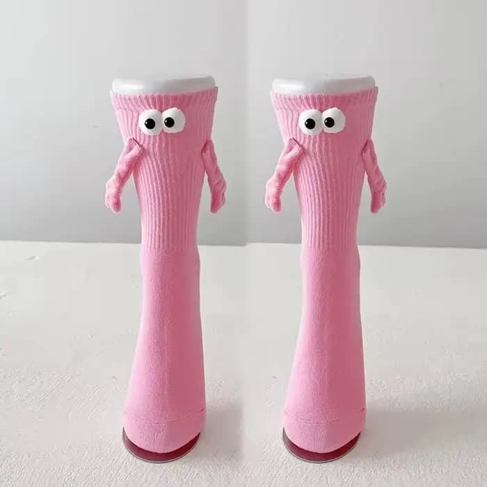 Chaussettes magnétiques tenant la main, nouveauté drôle pour femmes et hommes, chaussettes de Couple