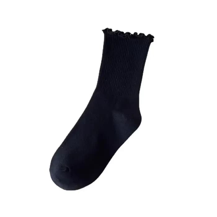 Chaussettes japonaises à oreilles en bois pour femmes, chaussettes douces Preppy, mode automne, mi-t
