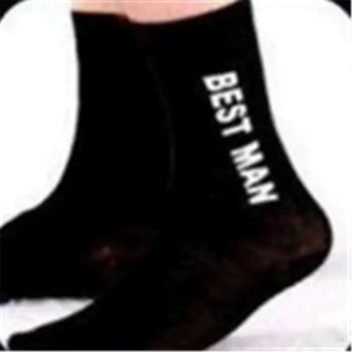 Chaussettes de mariage amusantes noires pour garçons d'honneur, témoin et marié - Idéales pour les f