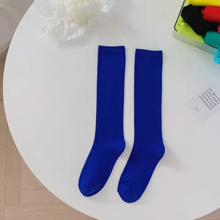 Chaussettes hautes décontractées en coton pour femmes, chaussettes mi-mollet, chaussettes longues se