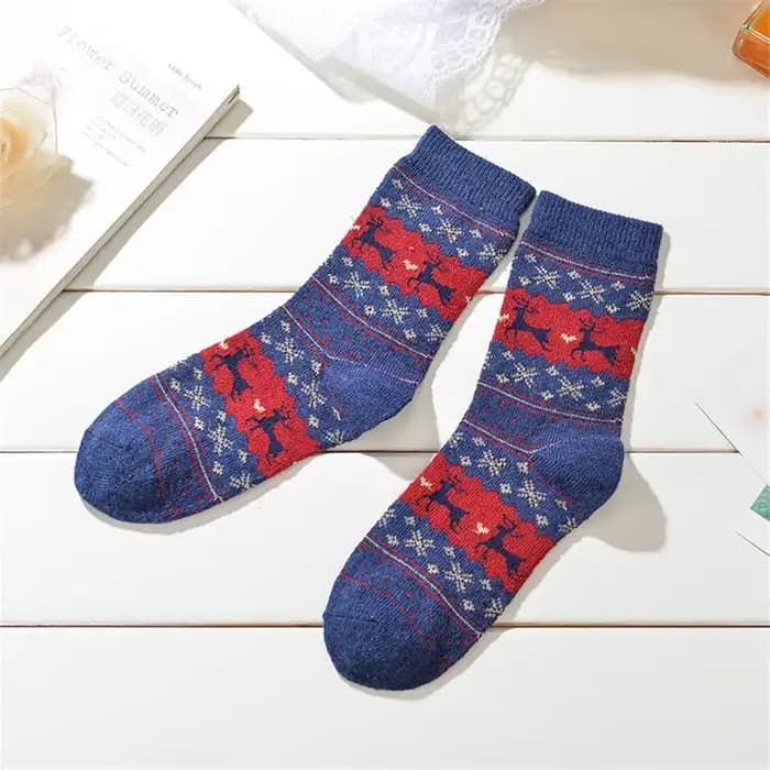 Chaussettes Chaudes Imprimées pour Femme, Style Kawaii, Mignon, Joyeux Noël, Cadeau, Automne et Hive