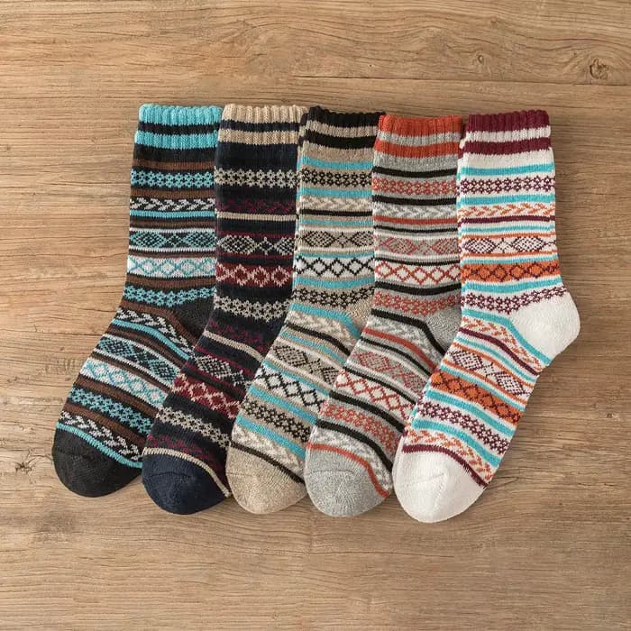 5 paires/lot nouveau Witner hommes chaussettes femmes amant chaussettes épais chaud laine chaussette