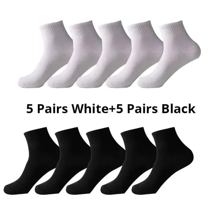 10 paires de chaussettes confortables et respirantes pour hommes, chaussettes de bureau décontractée
