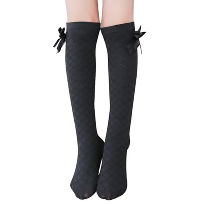 Chaussettes hautes pour filles, pour enfants, Golf, nœud en coton, Long Tube, point, bébé en bas âge