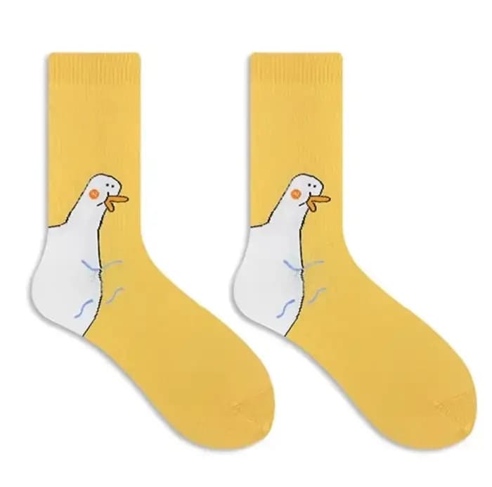 Drôle fou tête d'oie Sport coton chaussette créative heureux Animal chaussettes décontractées femmes