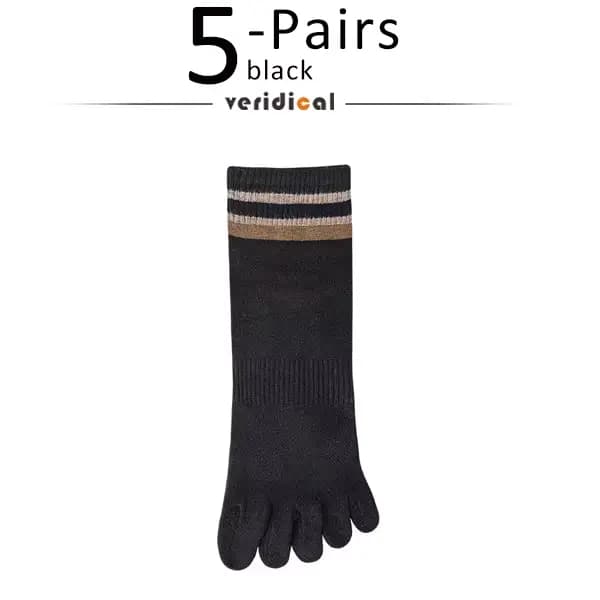 5 paires de chaussettes à orteils pour hommes, chaussettes de sport à doigts séparés, coupe basse, e