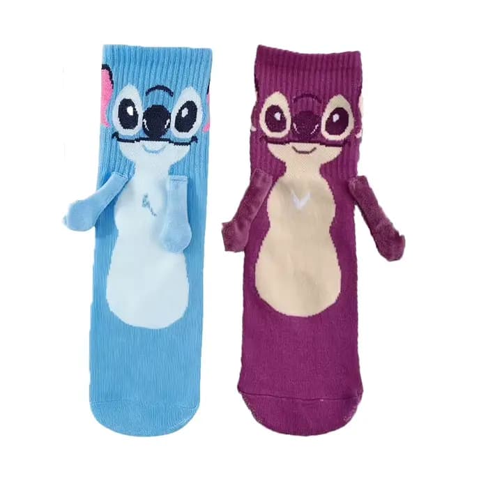 Disney point aimant main dans la main chaussette dessin animé amusant mode doux confortable créatif 