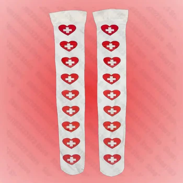 Chaussettes longues de style Y2K pour femmes et filles, chaussettes au-dessus des genoux, impression