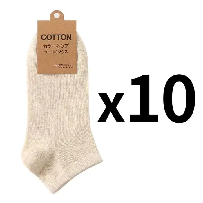 Pack de chaussettes en coton pour hommes, ensemble de chaussettes respirantes, chaussettes courtes d