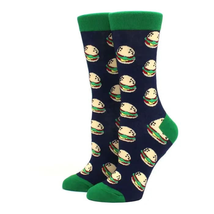 Femmes heureux chaussettes drôles avec impression fruits nourriture Art mignon hiver chaussettes ave