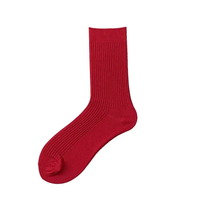 Chaussettes côtelées pour hommes, couleur unie, bonbon brillant, vert Fluorescent, jaune néon, Sport