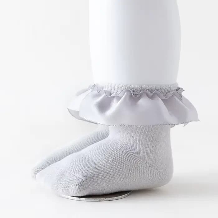 Chaussettes en dentelle avec nœud pour bébé, chaussettes en coton pour nouveau-né, chaussettes migno
