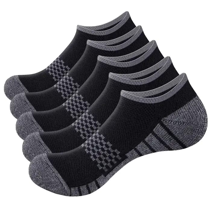 YUEDGE Chaussettes d'entraînement pour hommes, chaussettes de sport en coton respirant anti-odeur, c