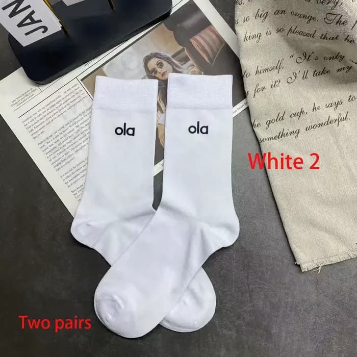 [2 paires] Nouvelles chaussettes classiques 2026 – Chaussettes mi-mollet en pur coton antibactérien 