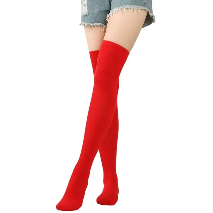 Chaussettes hautes rouges pour femmes, nouvelles chaussettes de noël, mode coréenne, bas rouges d'ha