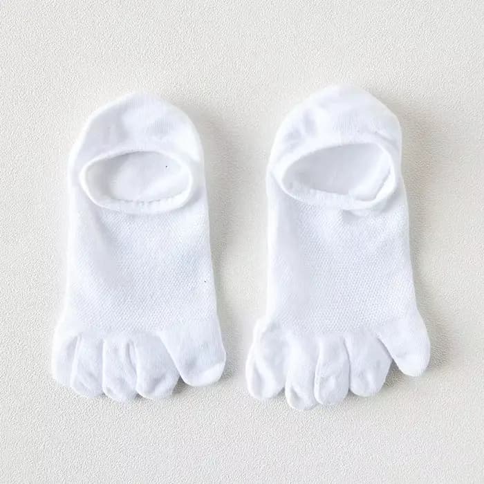 Chaussettes de course ouvertes pour hommes, élastiques, courtes, solides, en coton, absorbant la tra