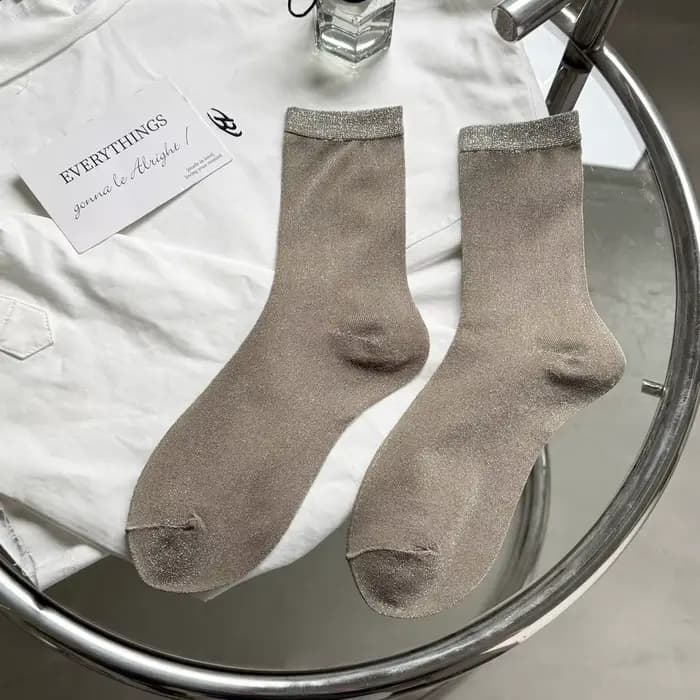 5 paires de chaussettes d'été à paillettes pour femmes, chaussettes d'équipage scintillantes, chauss
