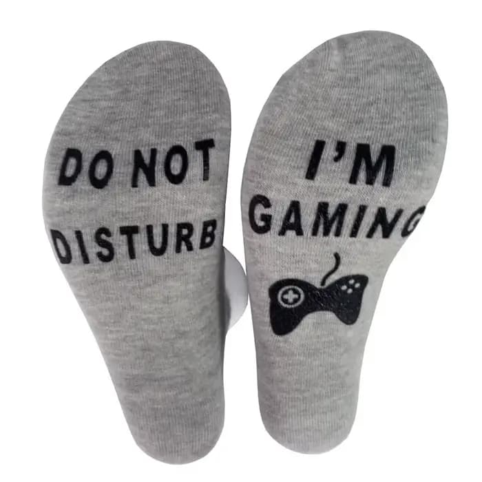 Chaussettes fantaisie unisexes, ne pas déranger, je suis de jeu, chaussettes imprimées avec lettres 