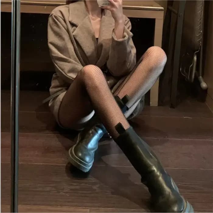 Chaussettes femme maille collants bas chaussettes longues résille collants Sexy bas résille corps ba