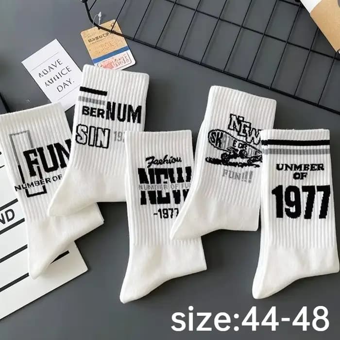 5 paires de chaussettes longues pour hommes, mode printemps-automne, style streetwear personnalisé, 