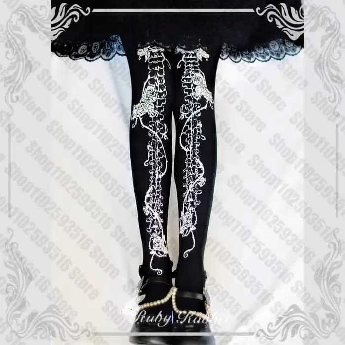 Collants avec motif Emo pour femmes, collants Harajuku, bas Y2k, collants sexy, collants lumineux, L